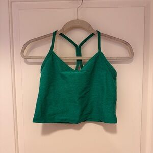 Beyond yoga spacedye slim racerback cropped tank with built in bra